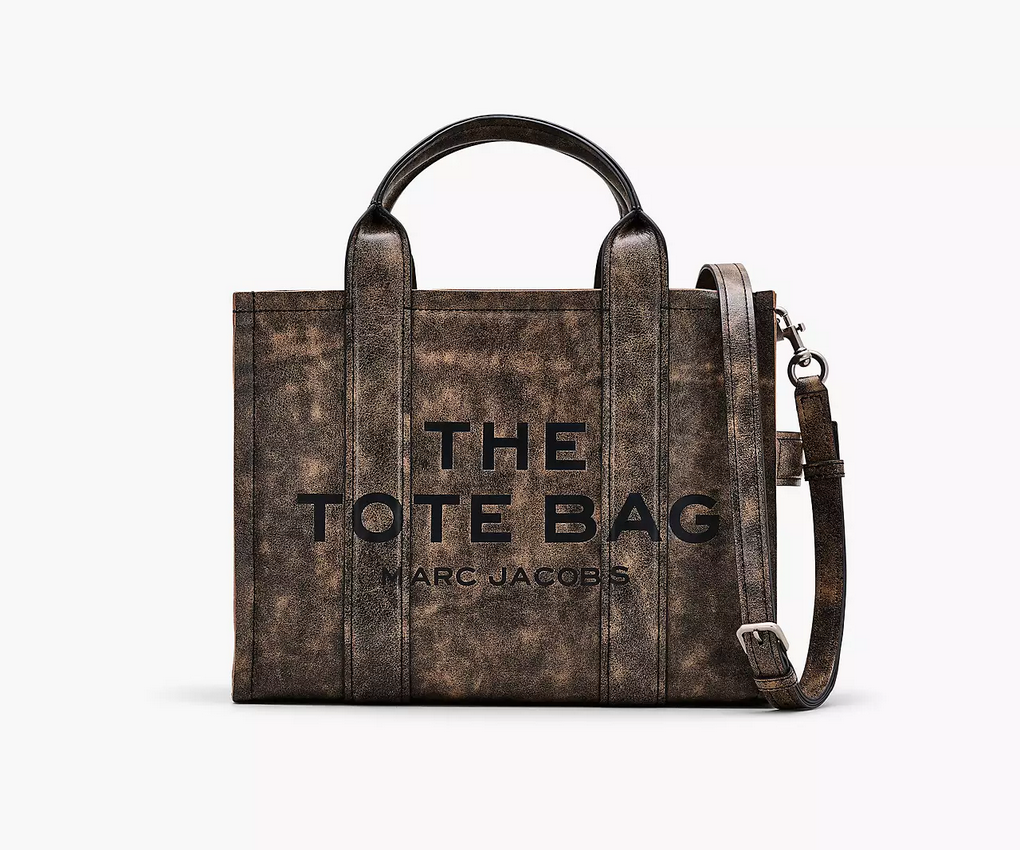 The Distressed Leather Medium Tote Bag