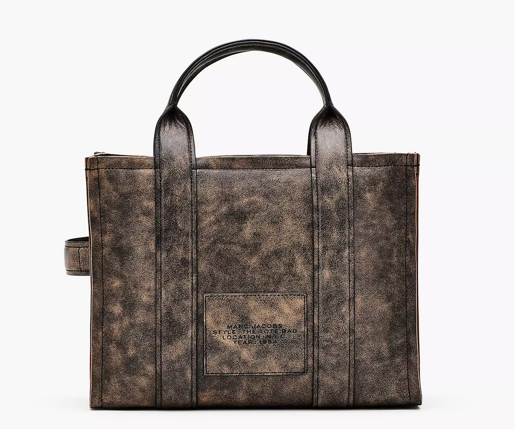 The Distressed Leather Medium Tote Bag
