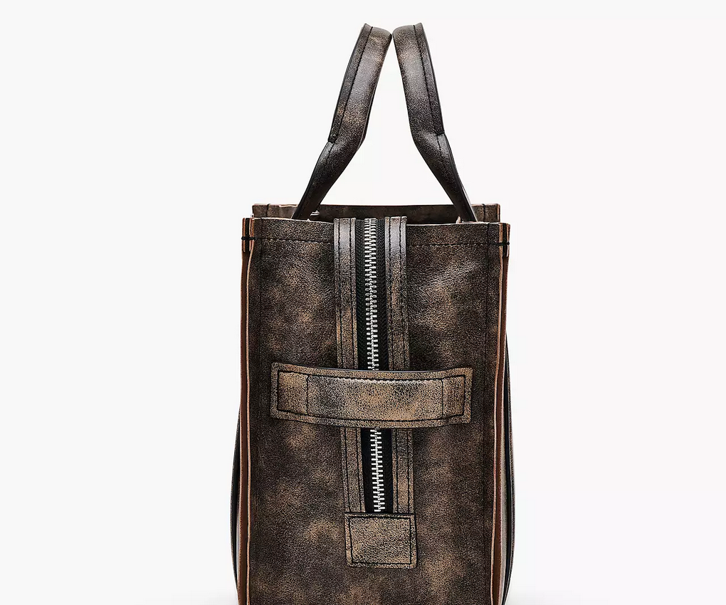 The Distressed Leather Medium Tote Bag
