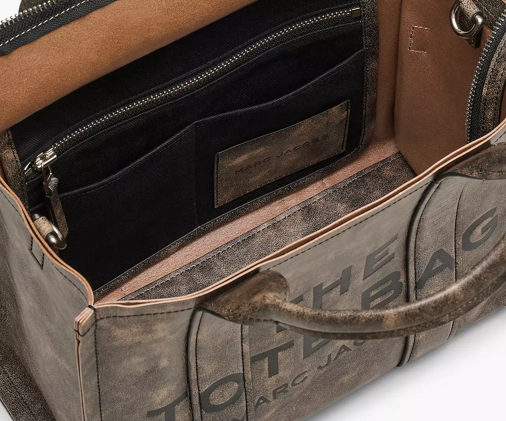 The Distressed Leather Medium Tote Bag