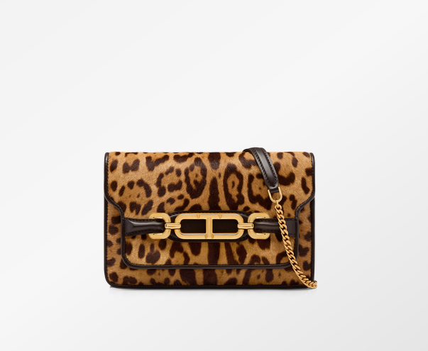 LEOPARD PRINT CALF HAIR WHITNEY SMALL SHOULDER BAG