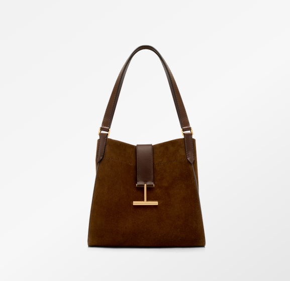 SUEDE AND LEATHER TARA MEDIUM TOTE