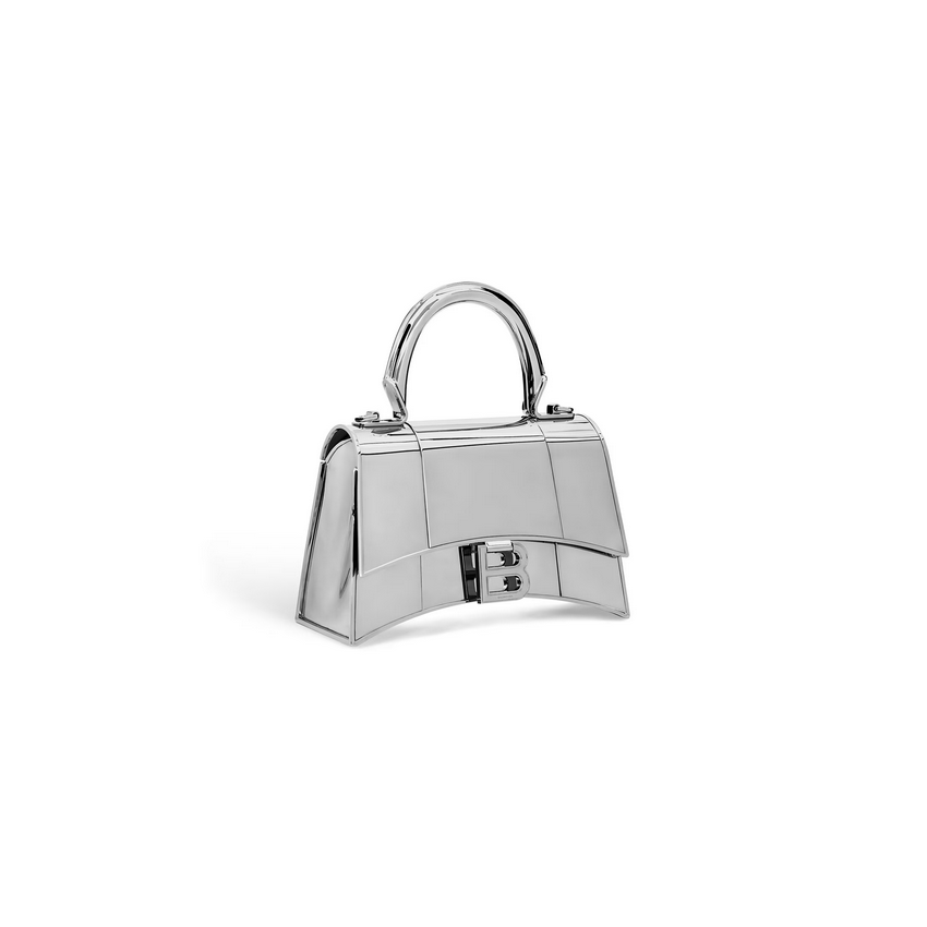 Women's Hourglass Metal Xs Handbag in Silver