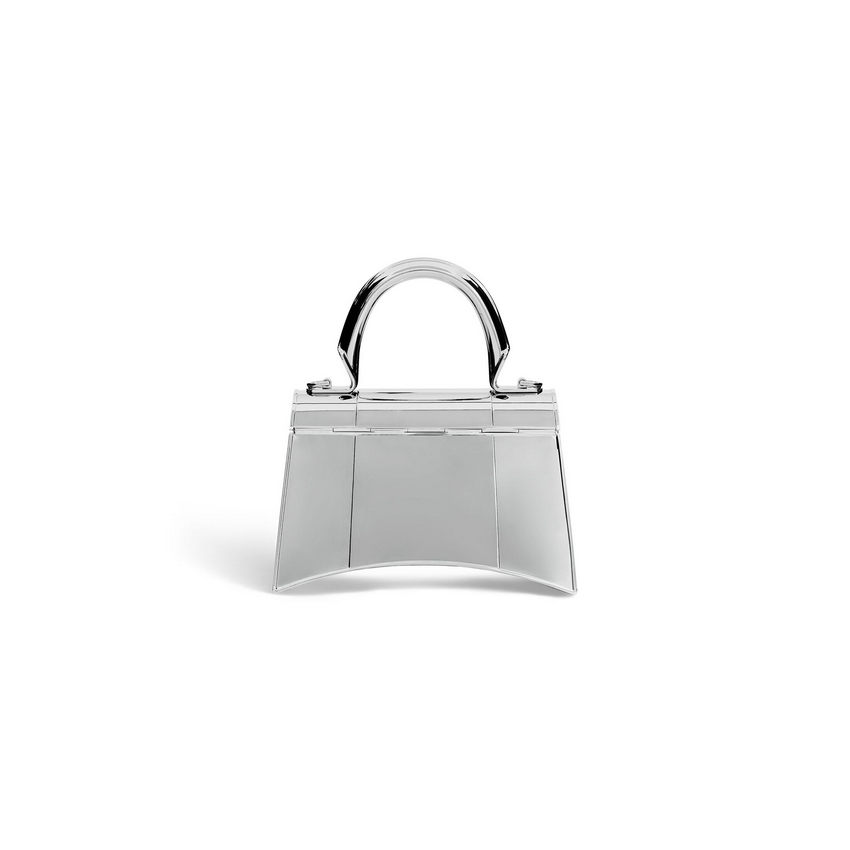 Women's Hourglass Metal Xs Handbag in Silver