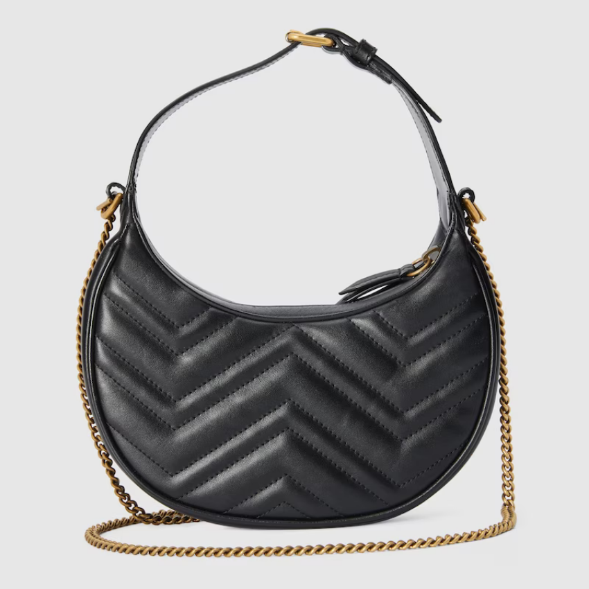GG Marmont half-moon-shaped mini bag